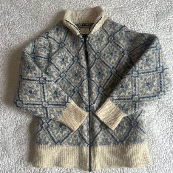 Vintage Made in USA, LL Bean zipper sweater XS or kids size - Picture 1 of 7